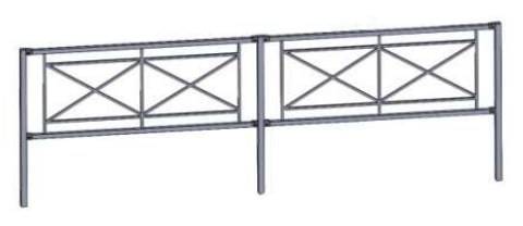 Столб промежуточный с кронштейном ОБ-02.40 для пешеходных ограждений Ирбис ОБ