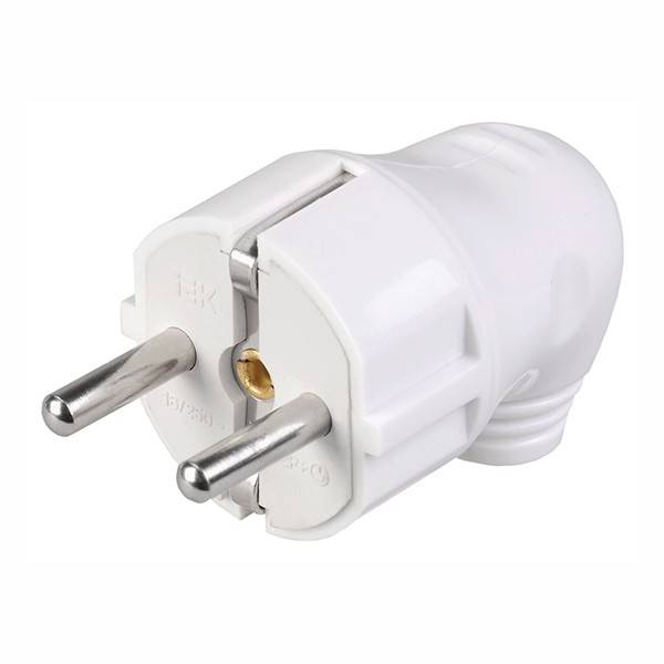 Вилка разборная угловая EVP11-16-01-K01 с заземлением, 16А