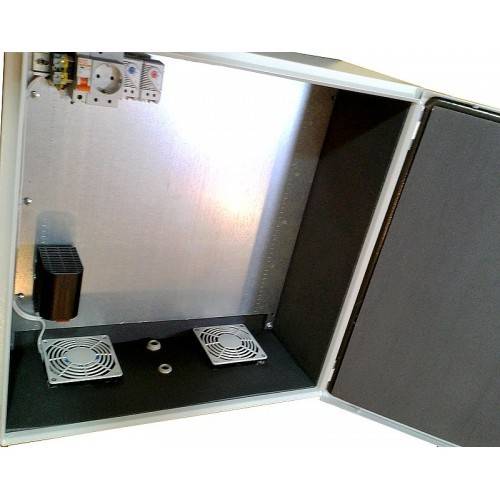 Термошкаф 505030-45-СОВ уличный утепленный с отоплением и вентиляцией (500х500х300мм)