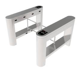 Турникет распашной тумбовый ZKTeco SB 01 RF с RFID считывателями (с планками)