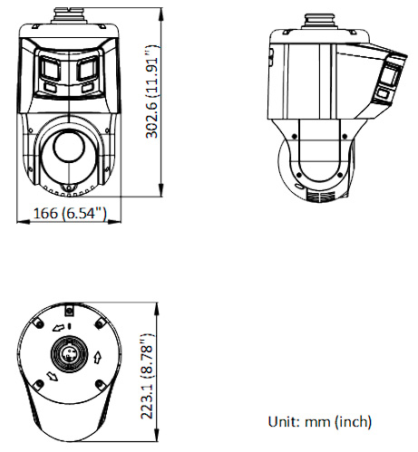 Скоростная PTZ IP-камера TandemVu 6+ 4Мп HikVision DS-2SE4C425MWG-E/26(F0) с ИК-подсветкой 100 м