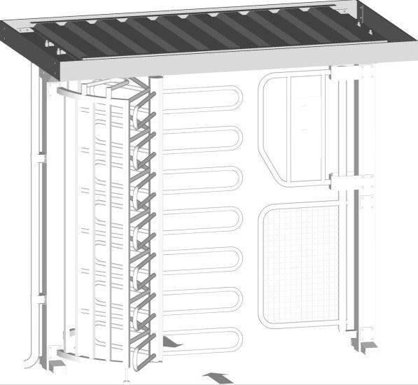 Крыша для серии 2-проходных турникетов ECCO 120 BF/BFB Gotschlich Ecco Basic Roof 6EDR1K4-b