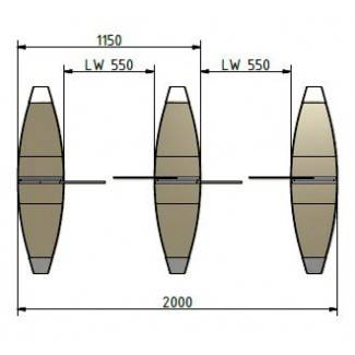 Центральный модуль раздвижного сенсорного турникета Gotschlich Selection Linear DL