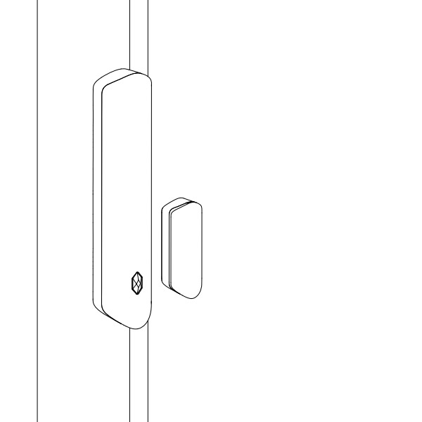 Беспроводной датчик двери Dahua DHI-ARD324-W2(868S) магнитоконтактный, улучшенный (геркон)