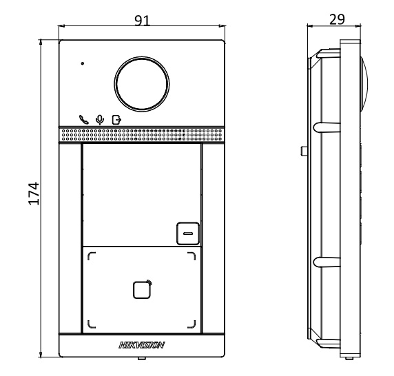 Вызывная панель Wi-Fi HikVision DS-KV8113-WME1(C) на одного абонента