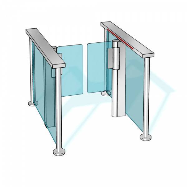 Электронная проходная на базе турникета Kaba Argus HSB-E11 и контроллера Suprema BioEntry P2 BEP2-OD