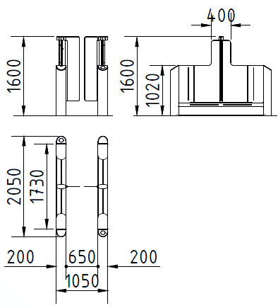 Сенсорный барьер dormakaba Argus HSB-E12, 1 проход