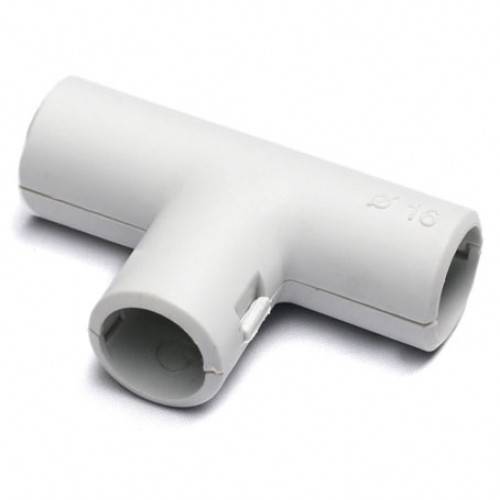 Тройник открывающийся D=20 (разъемное T-соединение), ПВХ
