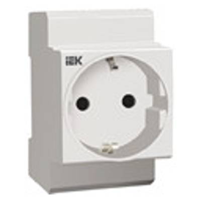 Розетка IEK РАр10-3-ОП с заземлением на DIN-рейку (MRD10-16)