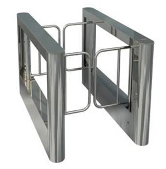 Боковой модуль турникета с распашными створками ОМА-86.886 (V8) из нержавеющей стали с картоприемником