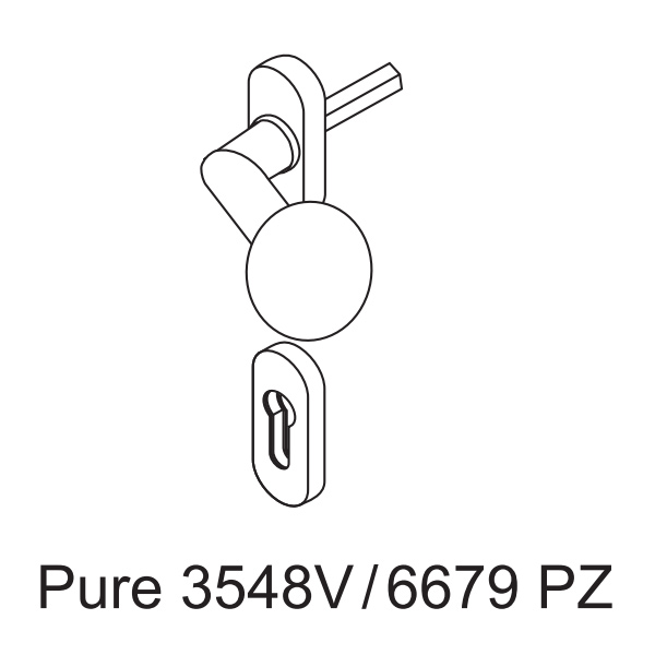 Ручка dormakaba Pure 3548V / 6621 / 6679 для профильных дверей