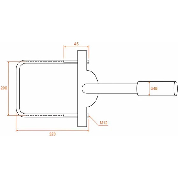 Приставной кронштейн Wolta К1П-0,3-0,35-1-0,12x0,6-С для консольного светильника