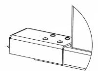 Накладка нижняя PERCo RF01 0-07 для стыковки дополнительной секции ограждения MB-15D
