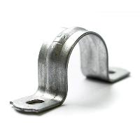 Скоба металлическая D19-20 мм, двухлапковая оцинкованная (100 шт.)