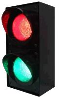 Светофор двухсекционный светодиодный Т.8 100мм, 12В