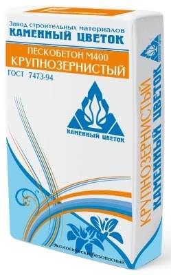 Пескобетон М 400 ТМ "Каменный цветок" крупнозернистый (40 кг)