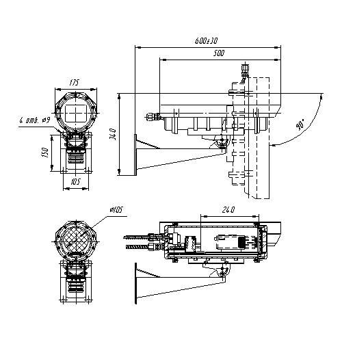 Термокожух Wizebox Explosion Proof WEX40-24V-08
