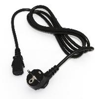 Кабель питания компьютера Hyperline PWC-IEC13-SHM-1.0-BK, 10A, угловая вилка, 1м