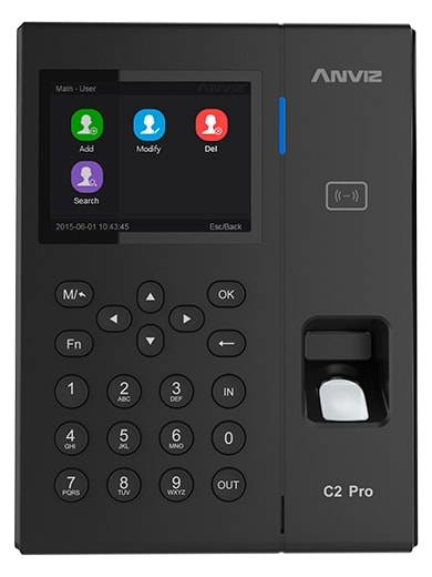 Биометрический терминал контроля доступа и учета рабочего времени Anviz C2 Pro