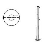Стойка ограждения Praktika с отверстием под фиксатор T-образная