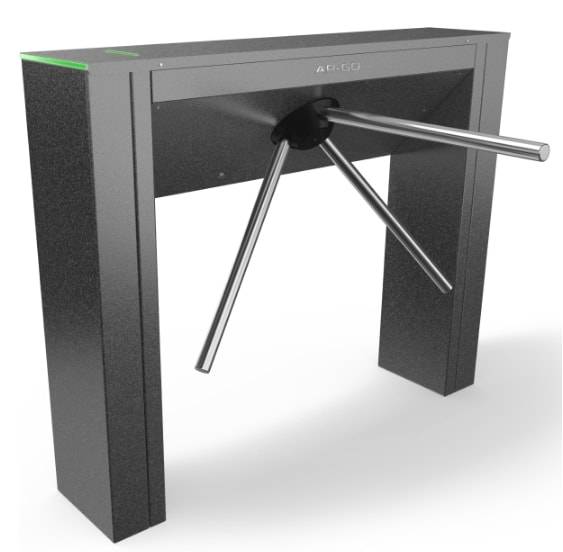 Турникет-трипод тумбовый AR-GO TRT 14-02/КП из окрашенной стали с картоприемником (без планок)