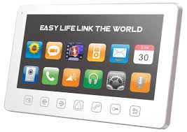 Монитор видеодомофона c кнопочным управлением TANTOS Slim (белый) Монитор видеодомофона c кнопочным управлением TANTOS Slim (белый)