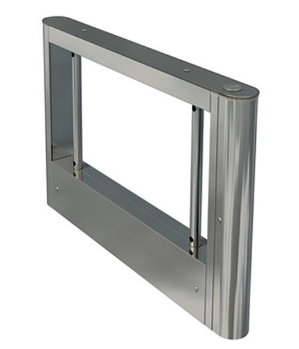 Боковой модуль турникета с распашными створками ОМА-86.888 (V8) из нержавеющей стали с картоприемником