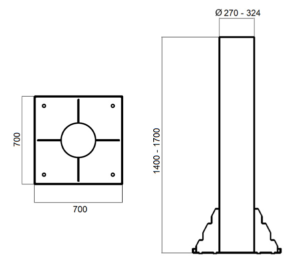 Блокиратор стационарный Came HBD 275S1000, SRF K12