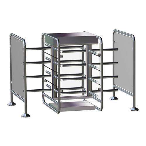 Двухпроходный роторный четырехлопастной полуростовой турникет Gotschlich Vario 1300 D-90