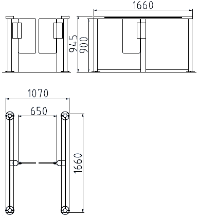 Сенсорный барьер dormakaba Argus HSB-E07, 2 прохода