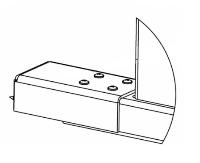 Накладка верхняя PERCo RF01 0-03 для стыковки турникета с калиткой