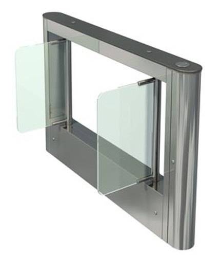 Боковой модуль турникета с распашными створками ОМА-86.888 (V8) из нержавеющей стали с картоприемником