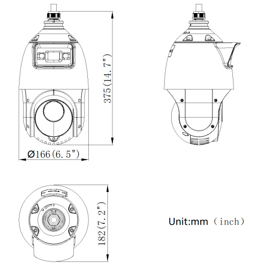 Скоростная PTZ IP-камера TandemVu 4Мп HikVision DS-2SE4C425MWG-E/14(F0) с ИК-подсветкой 100 м