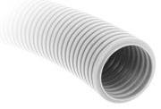 Гофра ПВХ легкая серая D=50 с протяжкой, не распространяющая горение