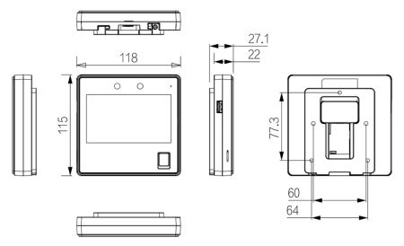 Терминал учета рабочего времени Dahua DHI-ASA3223A-W с распознаванием лиц