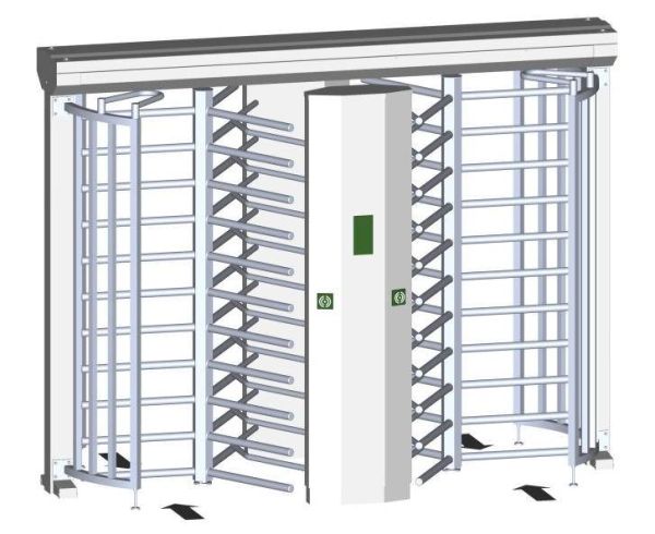 Двухпроходный полноростовой турникет Gotschlich ECCO 120 HD Stainless