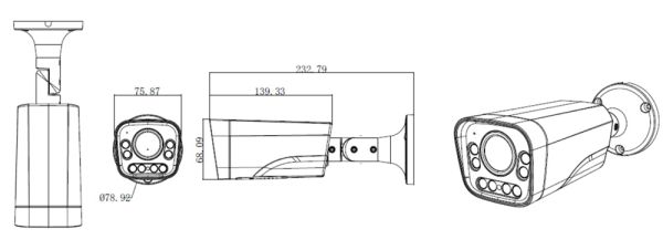 Камера распознавания автомобильных номеров 4K 8Мп PAL-ES SG-601