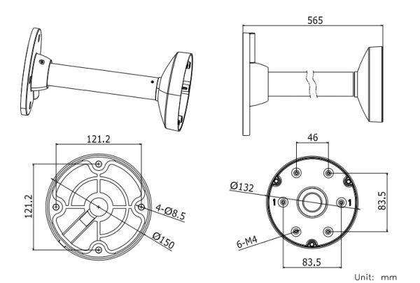 Кронштейн для видеокамер HikVision DS-1271ZJ-130