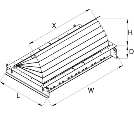 Блокиратор дорожный гидравлический HRB 900 SHALLOW (HRB-15P90-SHLW), длина 1500 мм