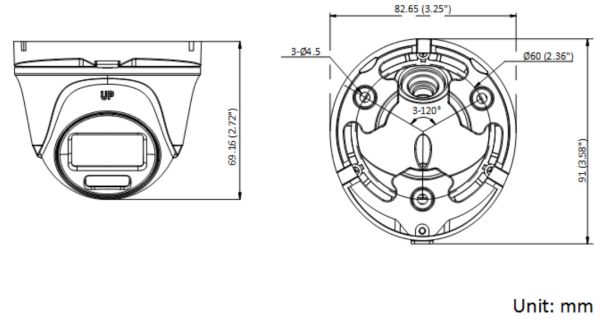 Уличная HD-TVI видеокамера 5Мп ColorVu HiWatch DS-T503L (2.8 мм)