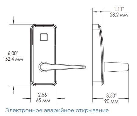 Электронный замок dormakaba Saflok Saffire LX (S000-EEKB-EE0KB-C8F)