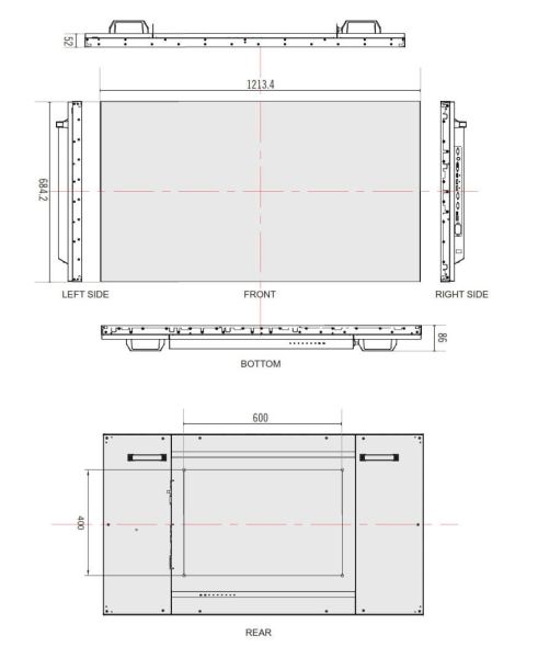 Профессиональный монитор 55" с разрешением Full HD IDIS VW-F551