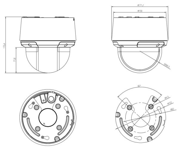 PTZ IP-видеокамера 2Мп Dahua DH-SD4A225DB-HNY с 25× оптическим увеличением