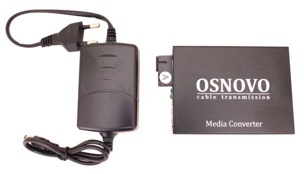 Оптический медиаконвертер Gigabit Ethernet Osnovo OMC-1000-11S5a