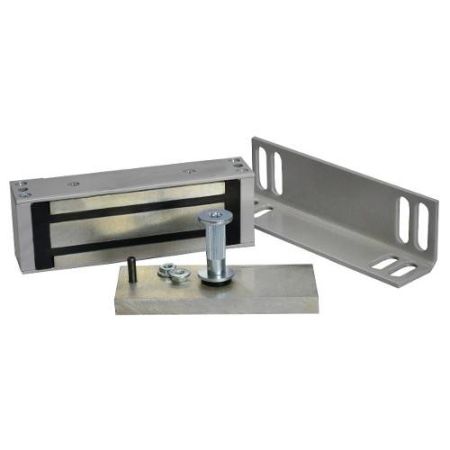 Электромагнитный замок Олевс М1-400, с уголком, серый