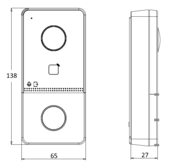 Вызывная панель 2Мп видеодомофона HiWatch VDP-D2201 с поддержкой PoE