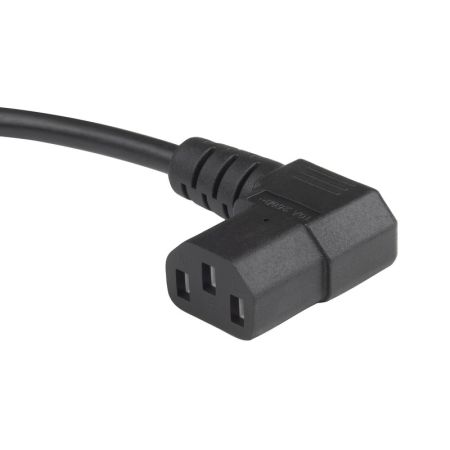 Кабель питания компьютера Hyperline PWC-IEC13A-SHM-1.8-BK, 10A, угловая вилка, 1.8м