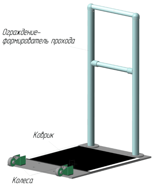 Турникет-трипод уличный на плоской мобильной платформе Ростов-Дон Т9М1 STEP2-У (Fly A3 EH) с ЭРА-2000