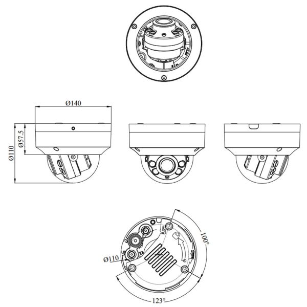 IP-видеокамера 2Мп RVi-2NCD2369 (2.7-13.5) RU с варифокальным объективом