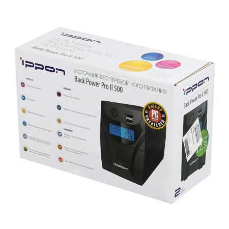 Источник бесперебойного питания IPPON Back Power Pro II 500, 500ВA